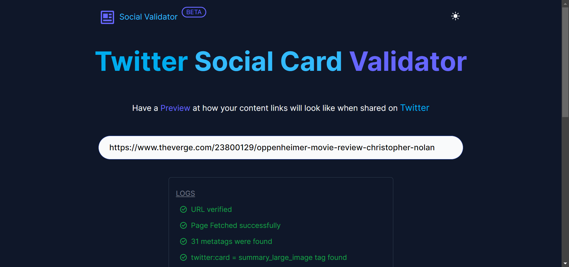 Twitter Card Validator